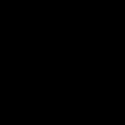 black and white striped circle logo with a wrinkle like a flag
