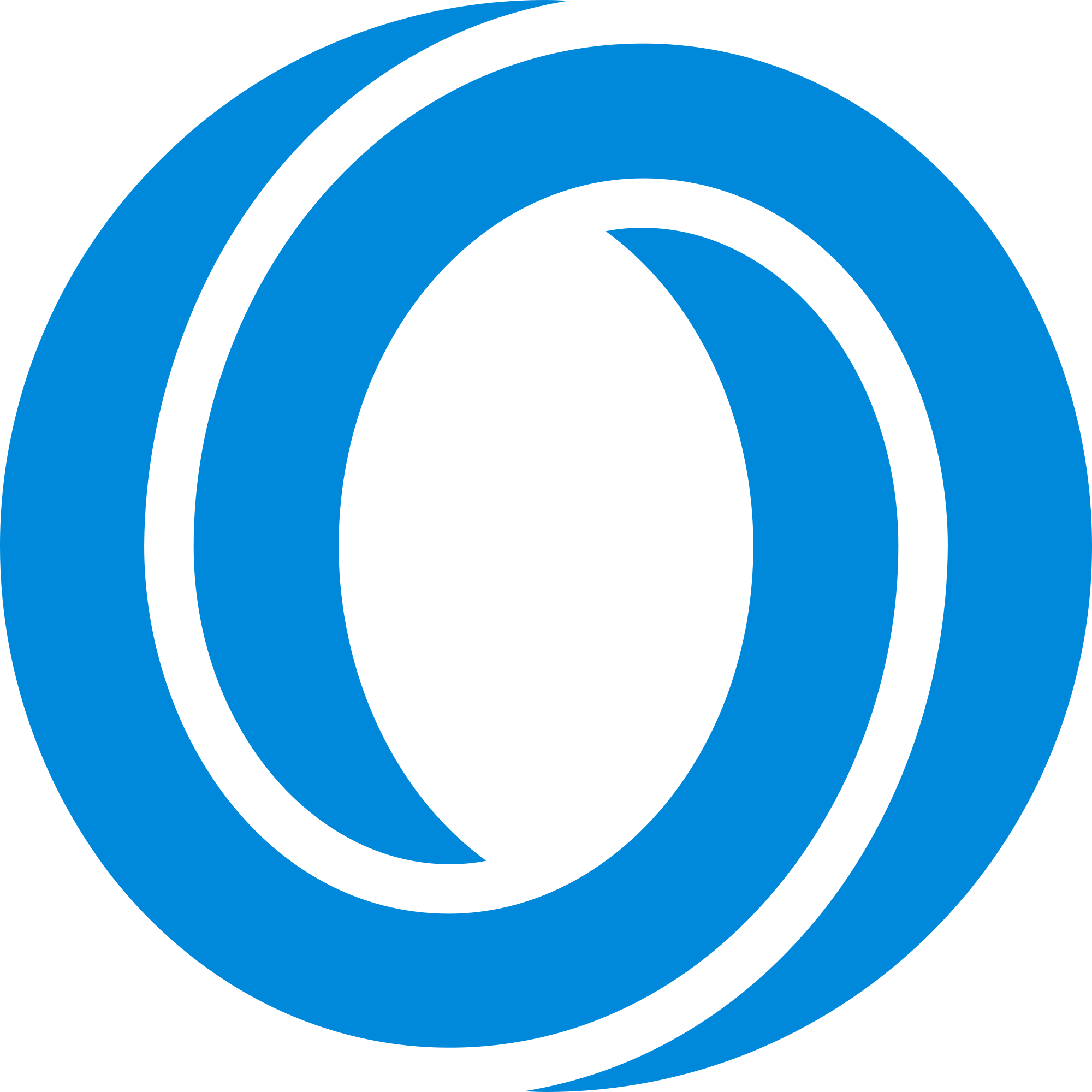 OasisNetwork logo two white blue swirls forming an O